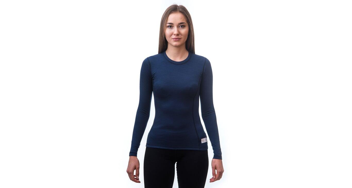 SENSOR Koszulka damska MERINO DF TEE LS WOM deep blu-L 2/5