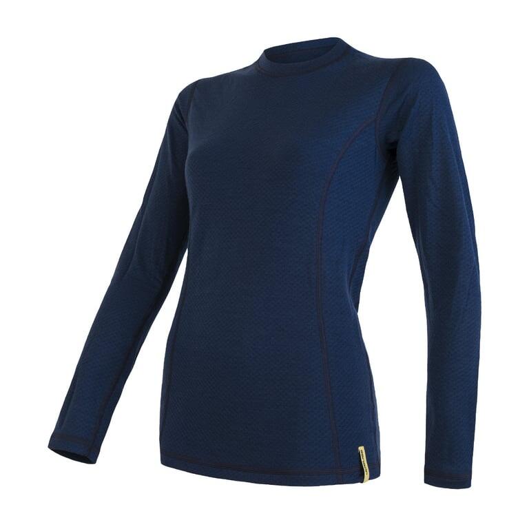 SENSOR Koszulka damska MERINO DF TEE LS WOM deep blu-L 5/5