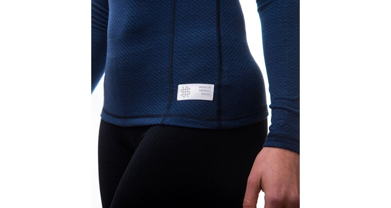 SENSOR Koszulka damska MERINO DF TEE LS WOM deep blu-L 4/5