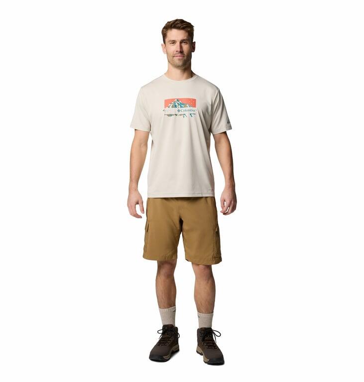 COLUMBIA Koszulka męska Ice Lake II SS Tee dark stone/peak direction-M 2/5