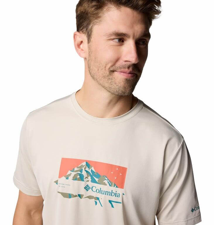 COLUMBIA Koszulka męska Ice Lake II SS Tee dark stone/peak direction-M 5/5
