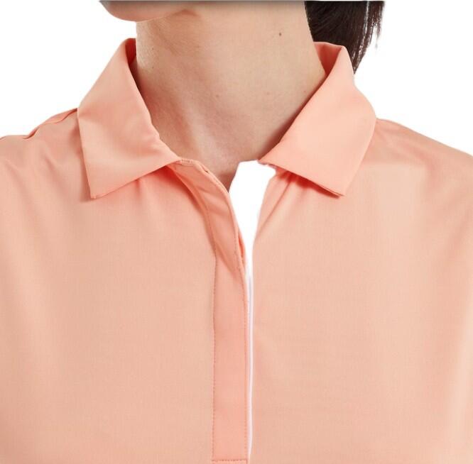 Polo Golf Footjoy Sleeveless Lisle Mujer Naranja 2/4