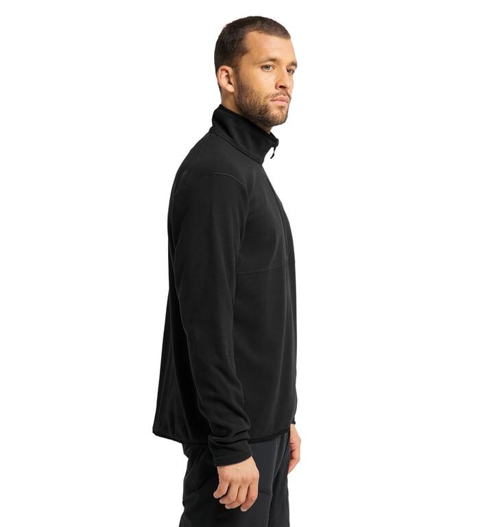 HAGLOFS Bluza męska Pollux Half Zip Fleece black-XL 3/6