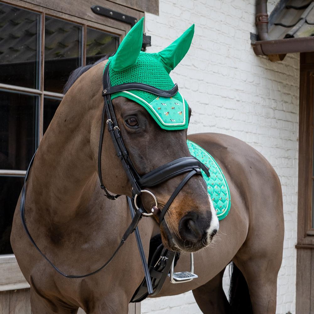 Bardatura antimosche per cavallo in velluto Kentucky Horsewear Fly Veil Wellingt 3/3