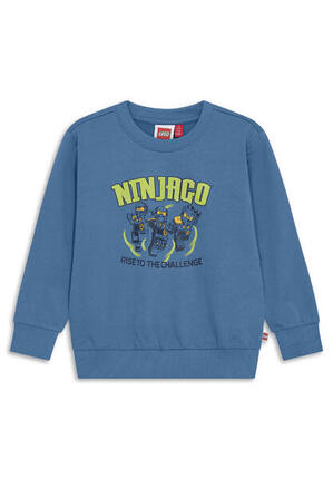 Bluza Bawełniana Chłopięca LEGO Ninjago Sian301 Niebieska