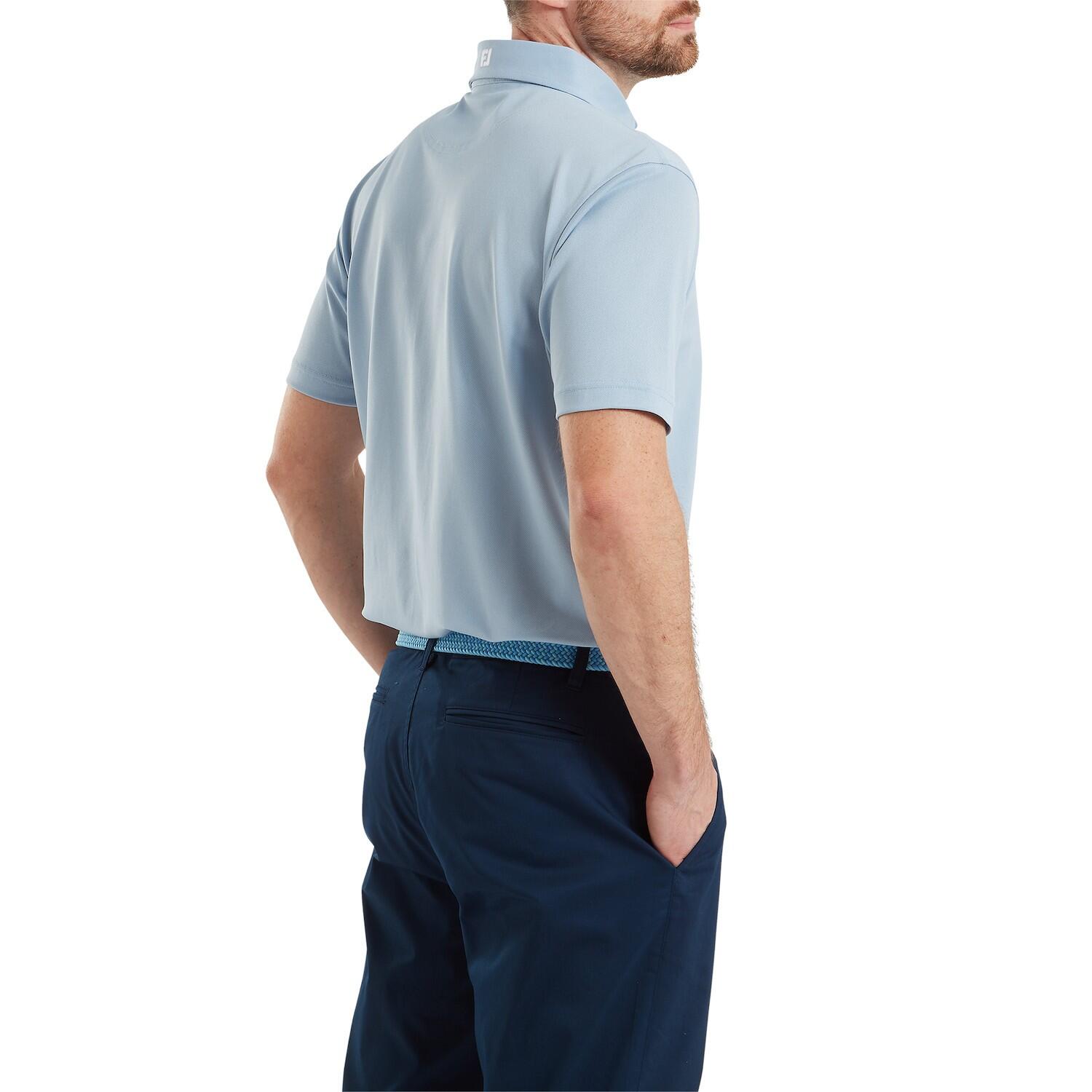 Polo Golf Footjoy Stretch Pique Solid Hombre Azul 2/5