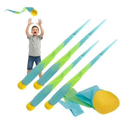 4er Set Schweifbälle, extra weichem Kopf, 95 cm lange Fahne, Wurfspiel für Kinde