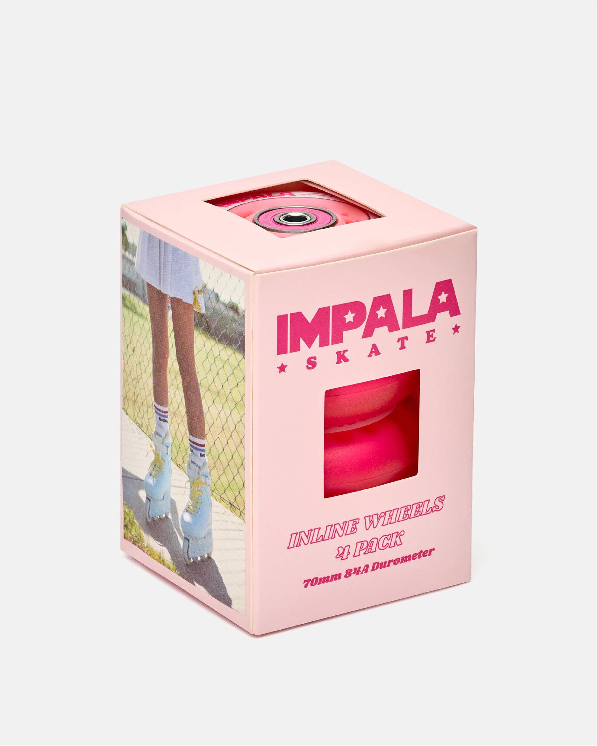 Impala Inline Light Up Wheels (4-Pack) - Pink / Red 2/2
