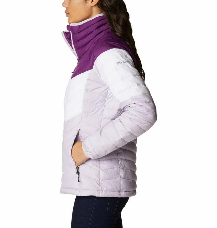 COLUMBIA Kurtka damska POWDER LITE BLOCKED JACKET Plum White Pale Lilac-M 4/7