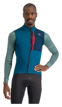 Maillot Manches Longues Sportful Supergiara Thermal Bleu/Vert