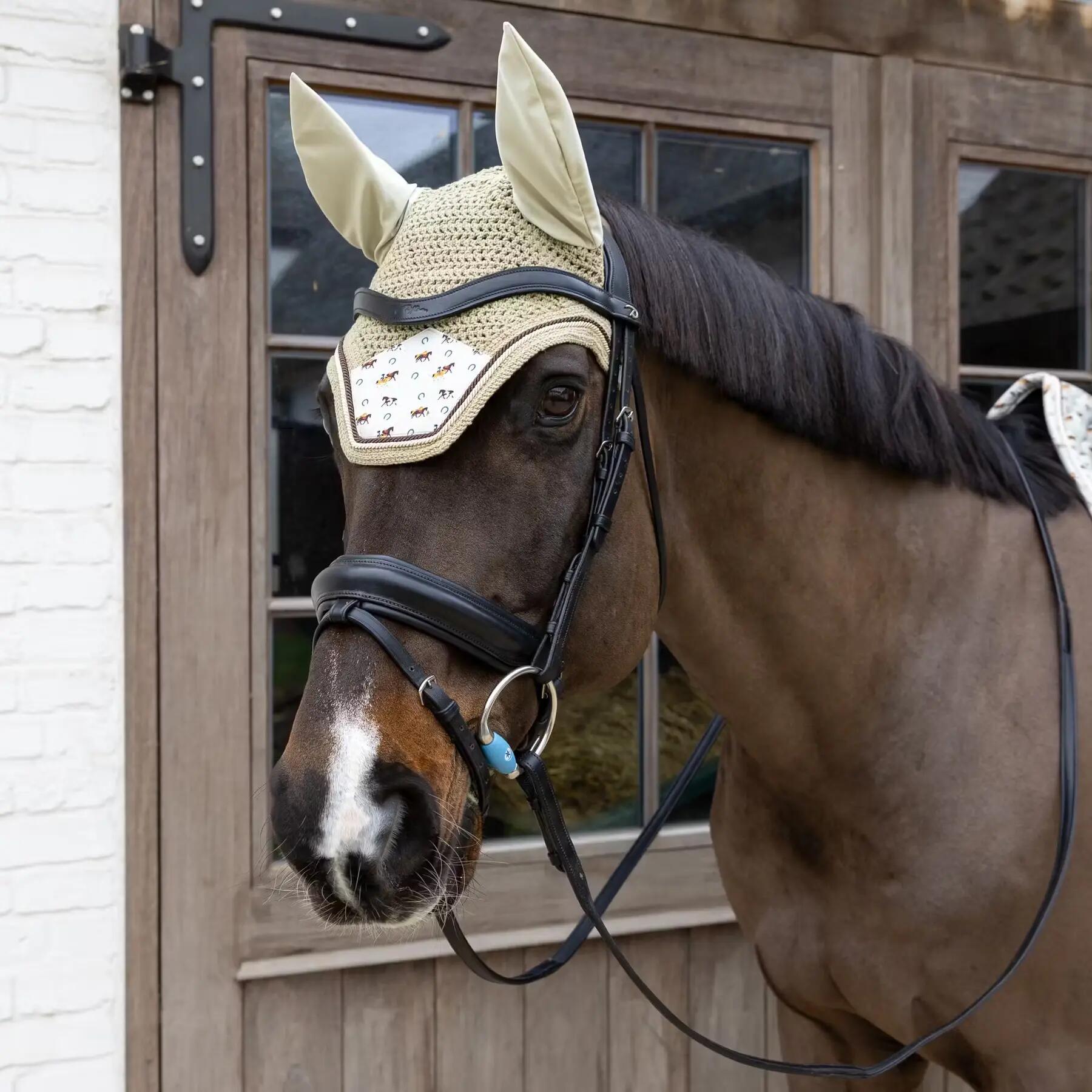 Bardatura antimosche per cavallo in velluto Kentucky Horsewear Fly Veil Wellingt 2/3