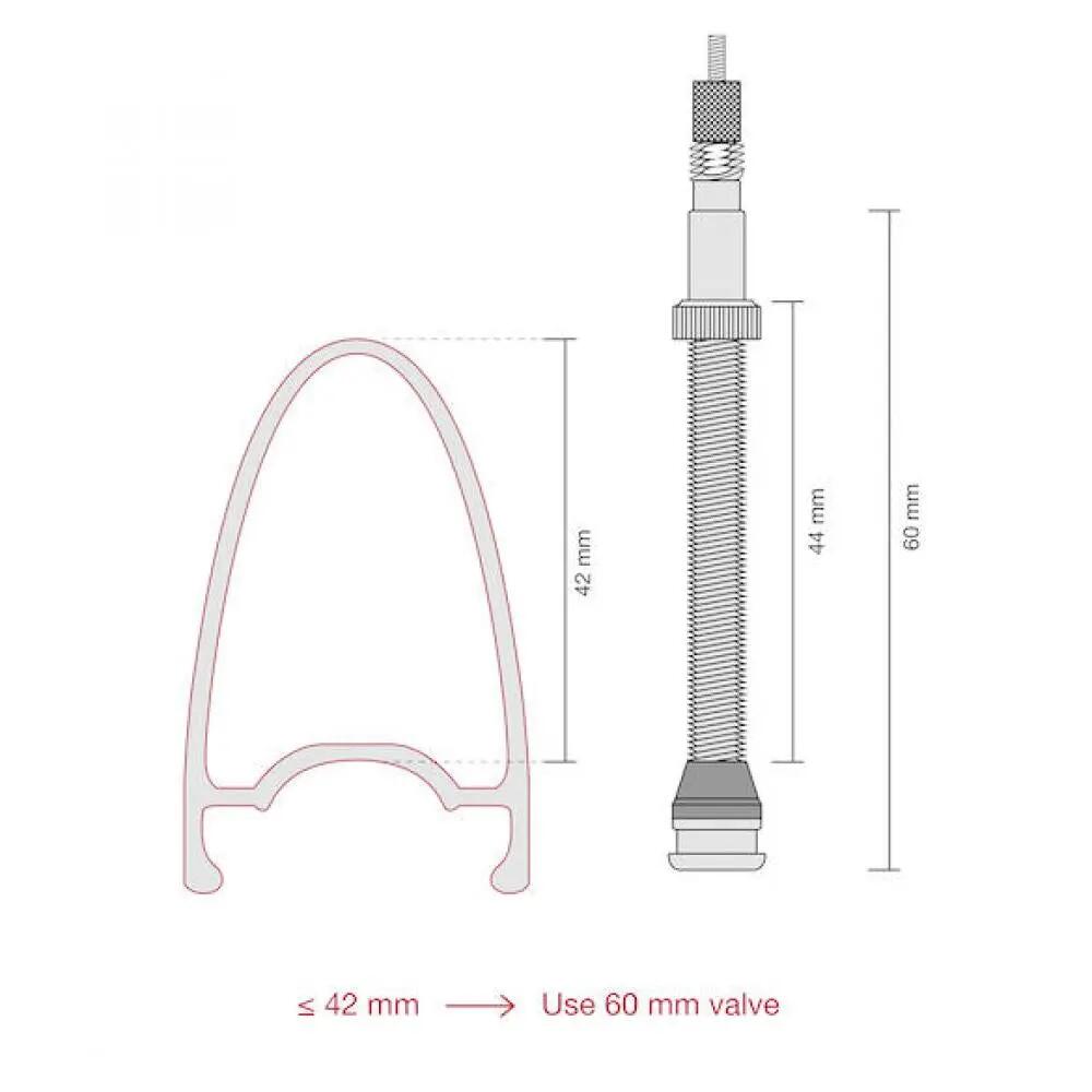 Procraft Tubeless-Ventile 60 mm Oil Slick - Leichte Aluminium-Ventile für tub... 2/3