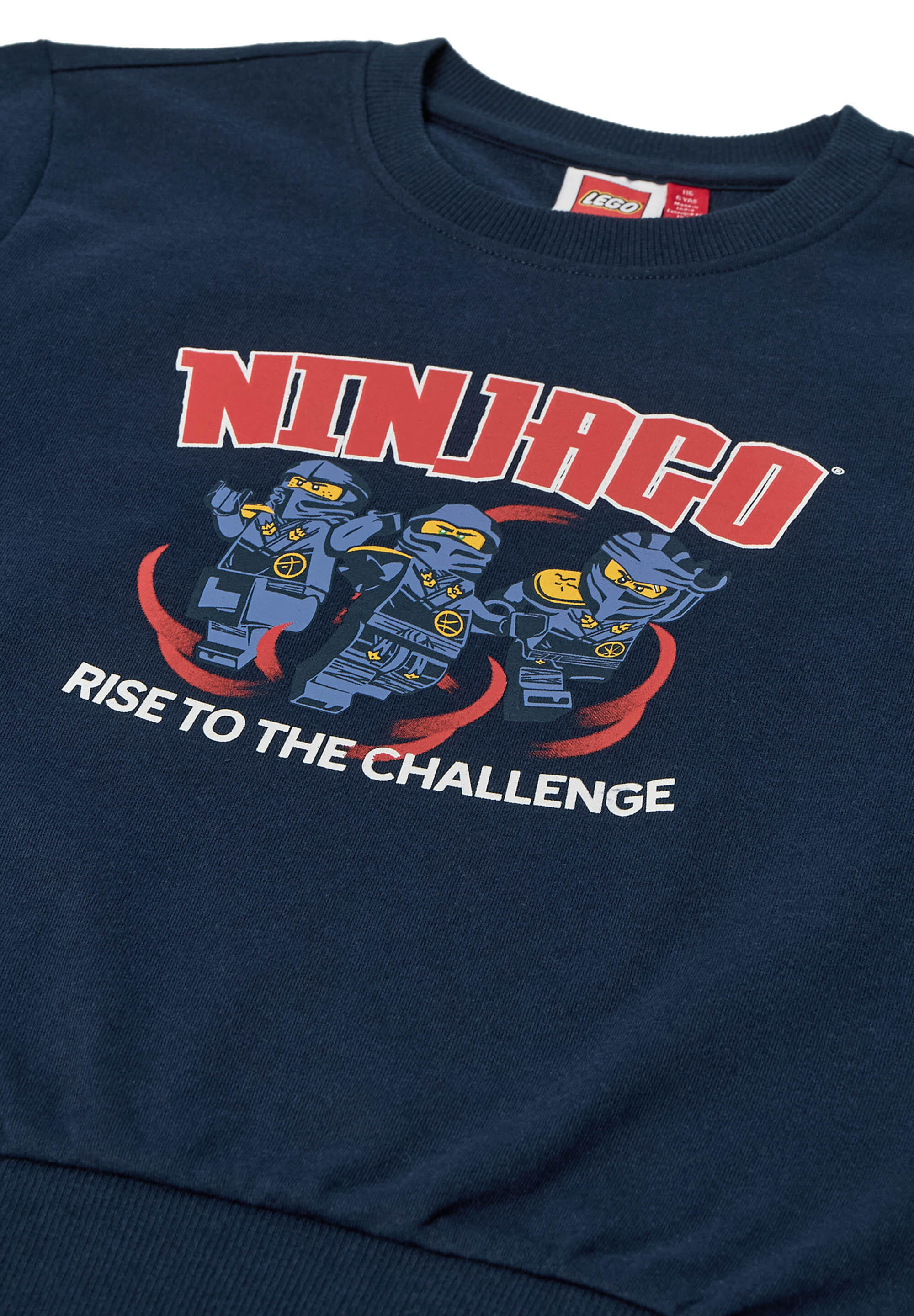 Bluza Bawełniana Chłopięca LEGO Ninjago Sian301 Granatowa 4/6