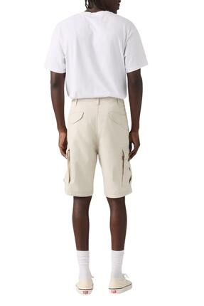 Herren - bermuda-shorts - relaxed passform, cargo-taschen - beige