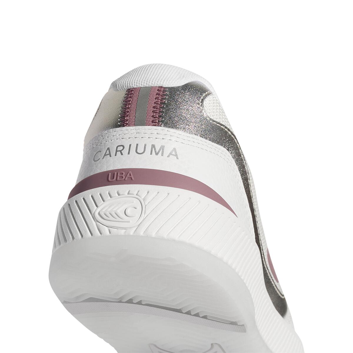 Sneakersy Cariuma Uba White Leather and Suede Blush Pink Logo 5/7