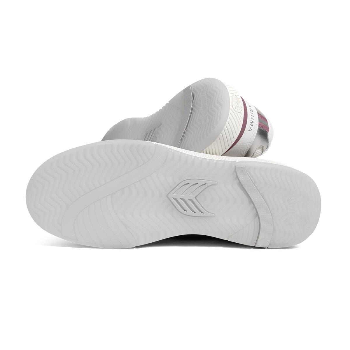 Sneakersy Cariuma Uba White Leather and Suede Blush Pink Logo 4/7