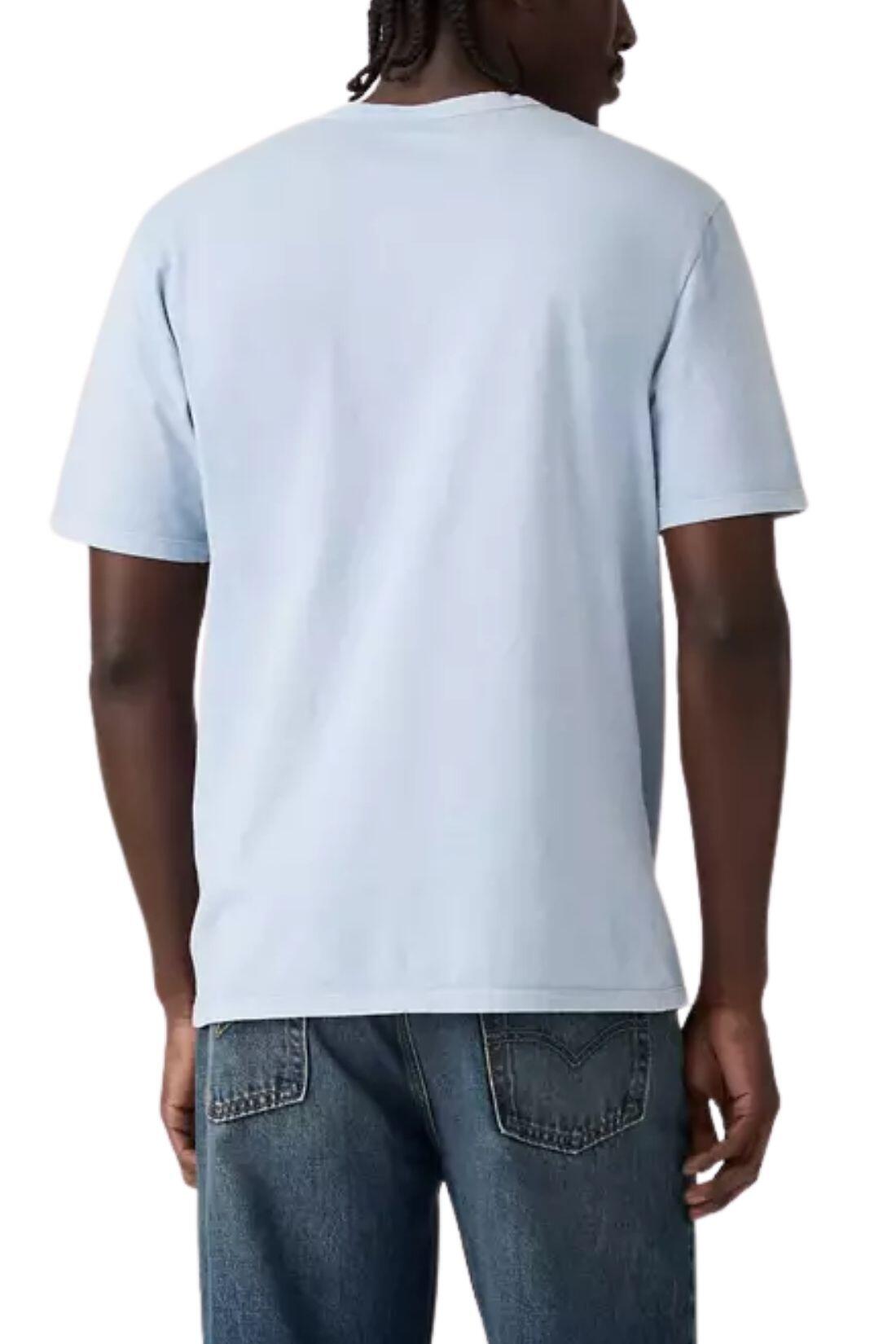 T-shirt - Casual - Heren - Regular fit - Tonale Batwing-logo - Lichtblauw 3/3
