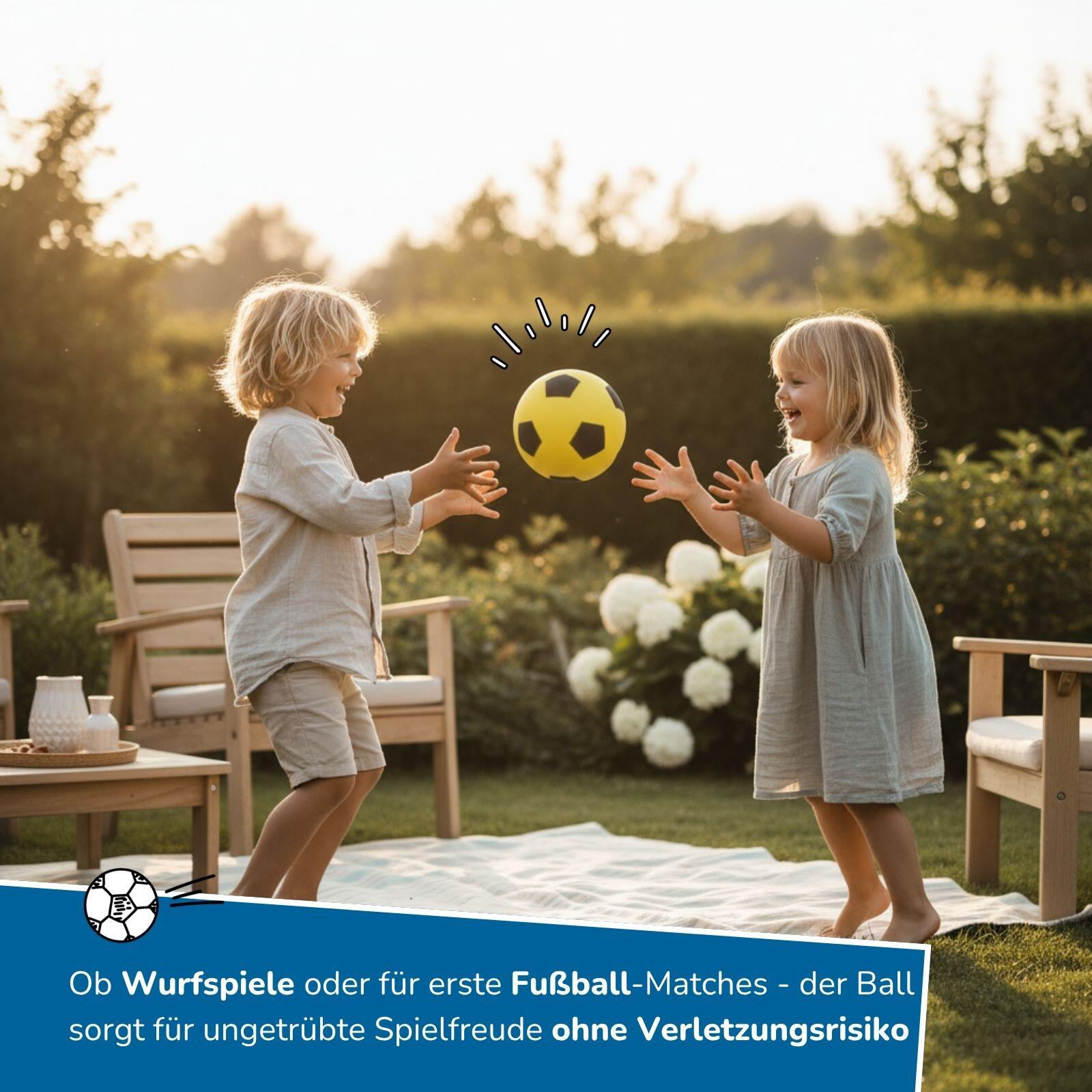 Schaumstoffball & XXL-Würfel im Set, gelb, sicherer Spielspaß drinnen & draußen 5/7