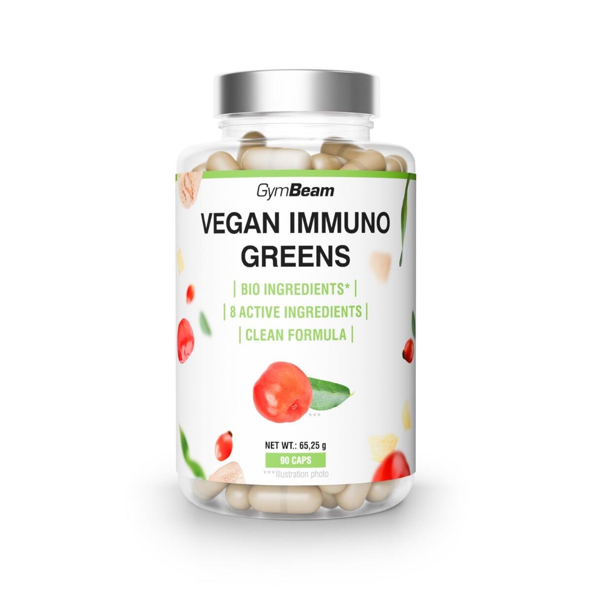 GYMBEAM Rostlinný doplněk Vegan Immuno Greens kapsle veganský