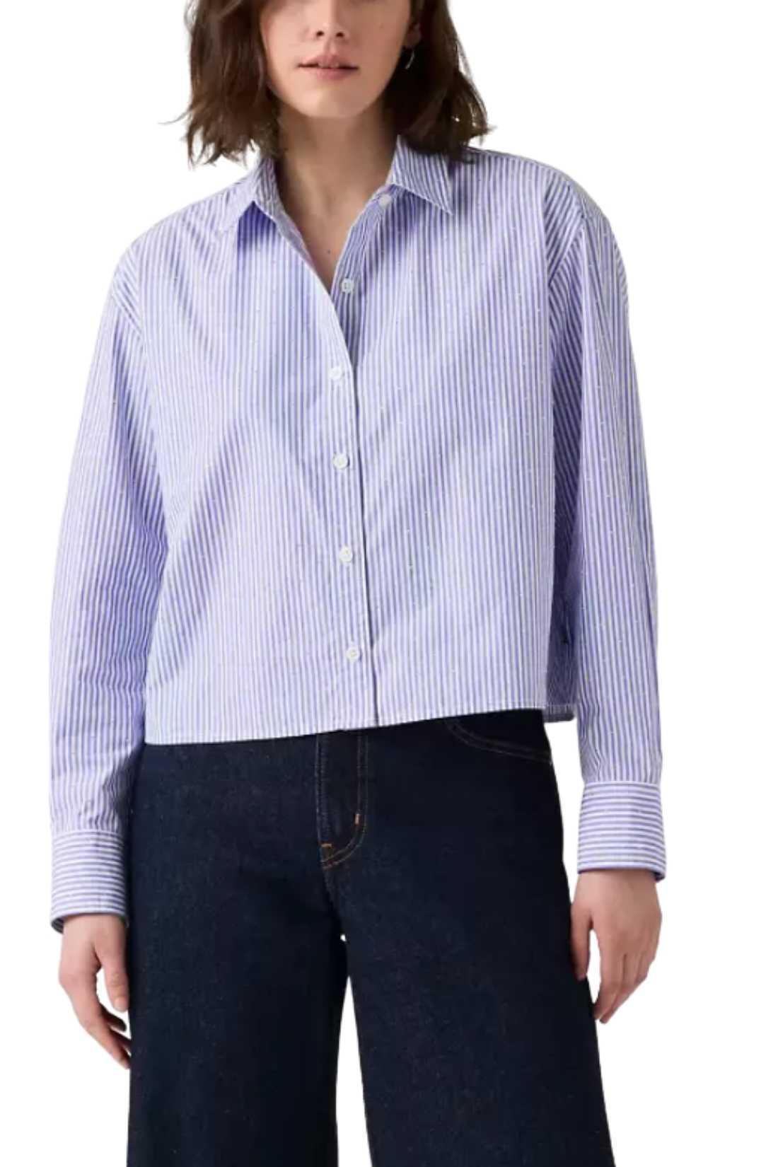 Camicia donna Harlie crop con brillantini 5/5