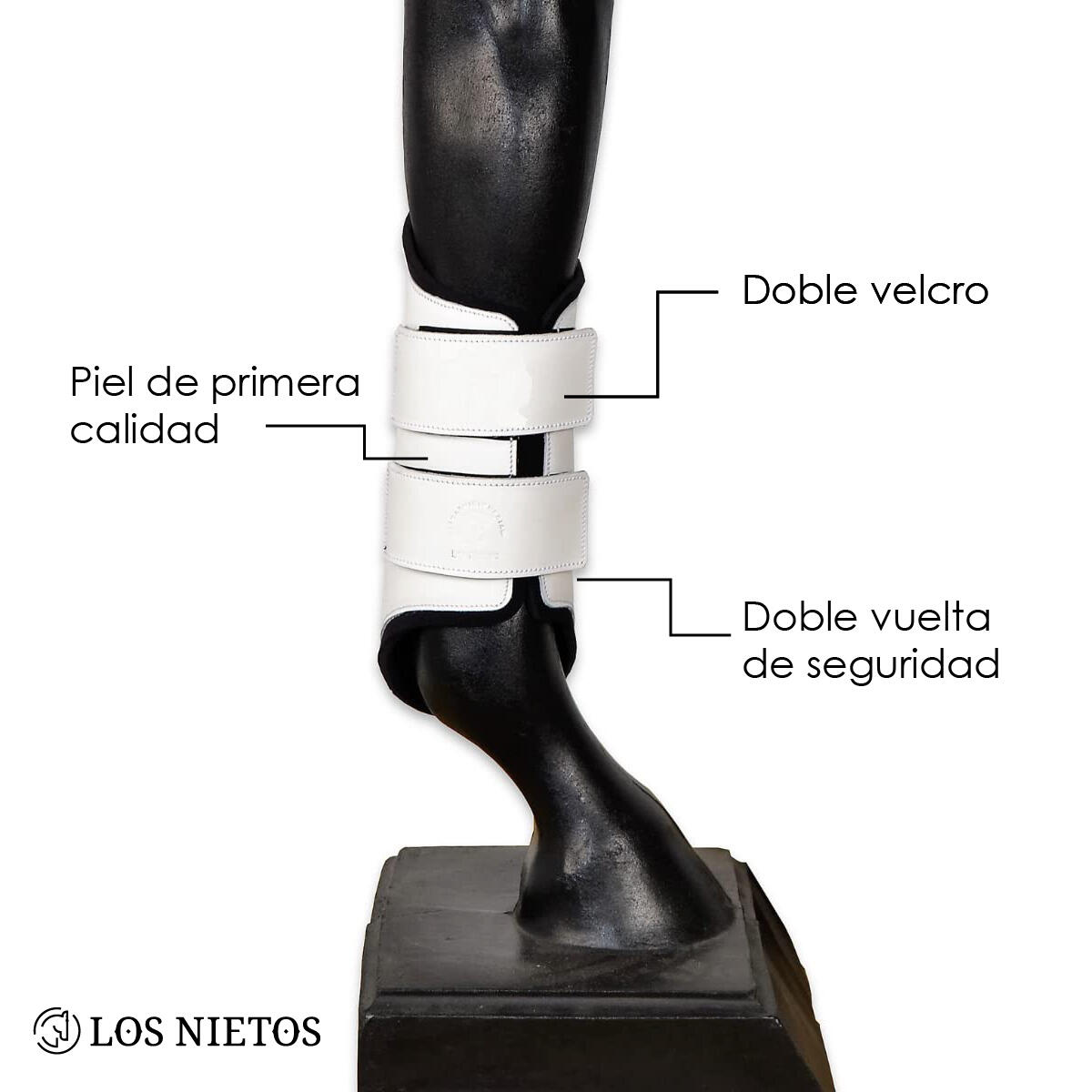 Protector cuero y neopreno  Los Nietos  | Color Blanco 2/5