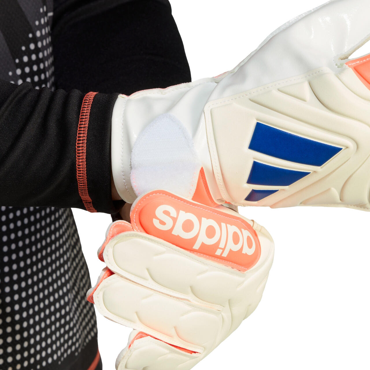 ADIDAS Copa Glove Club - Guantes de portero, blanco y naranja 6/7