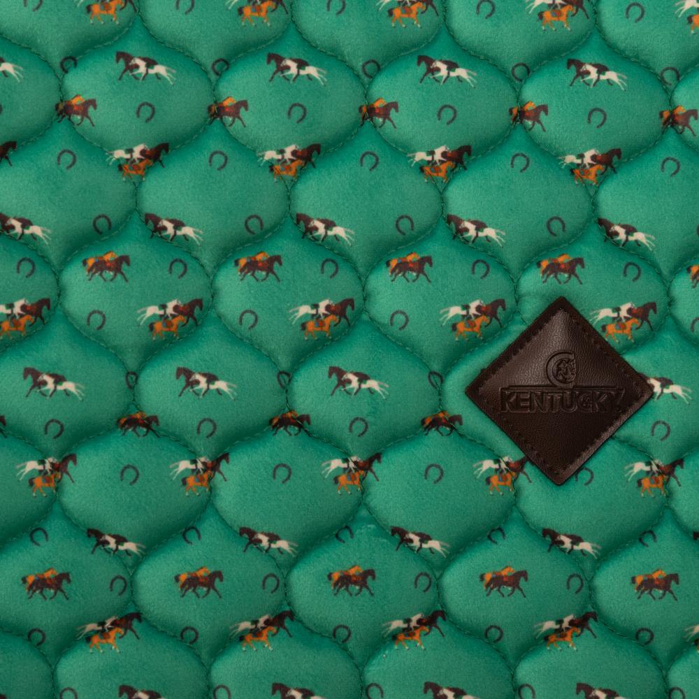 Saddle Pad velvet horse printing green pony