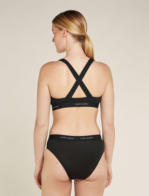 ICEBREAKER Biustonosz Women Merino 125 Cool-Lite Sprite Racerback Bra black-S 2/6