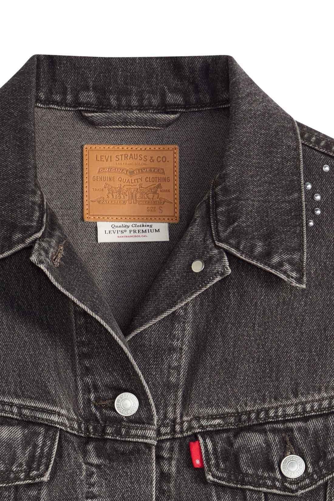 Chaqueta Trucker - Deportiva - Mujer - Tachas, Relaxed - Negro 6/6
