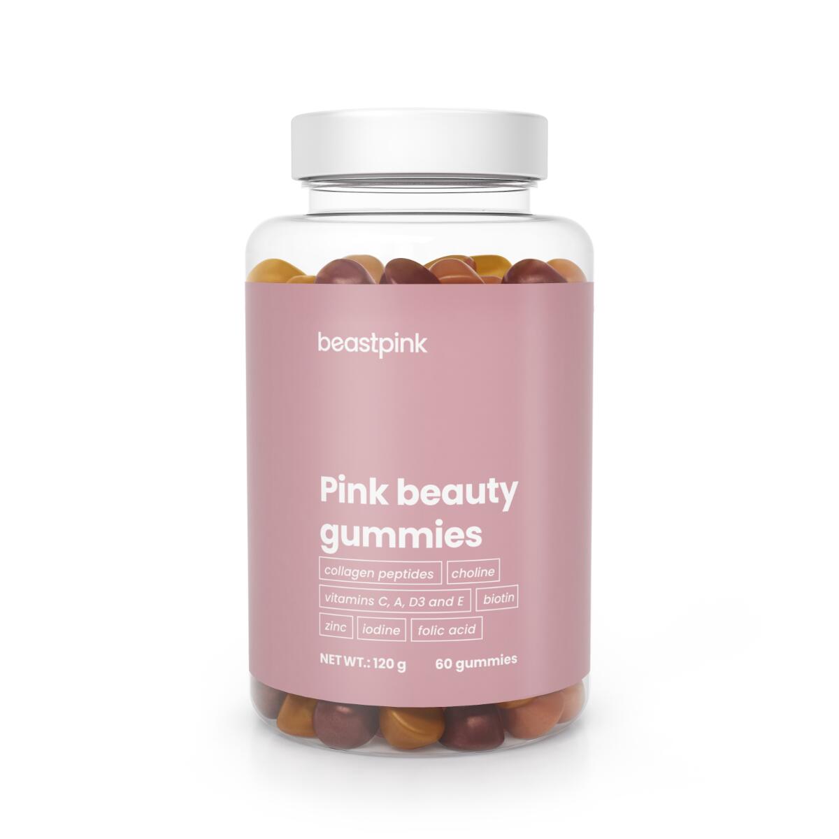 GYMBEAM Multivitamín Pink Beauty Gummies 60 želé bonbónů