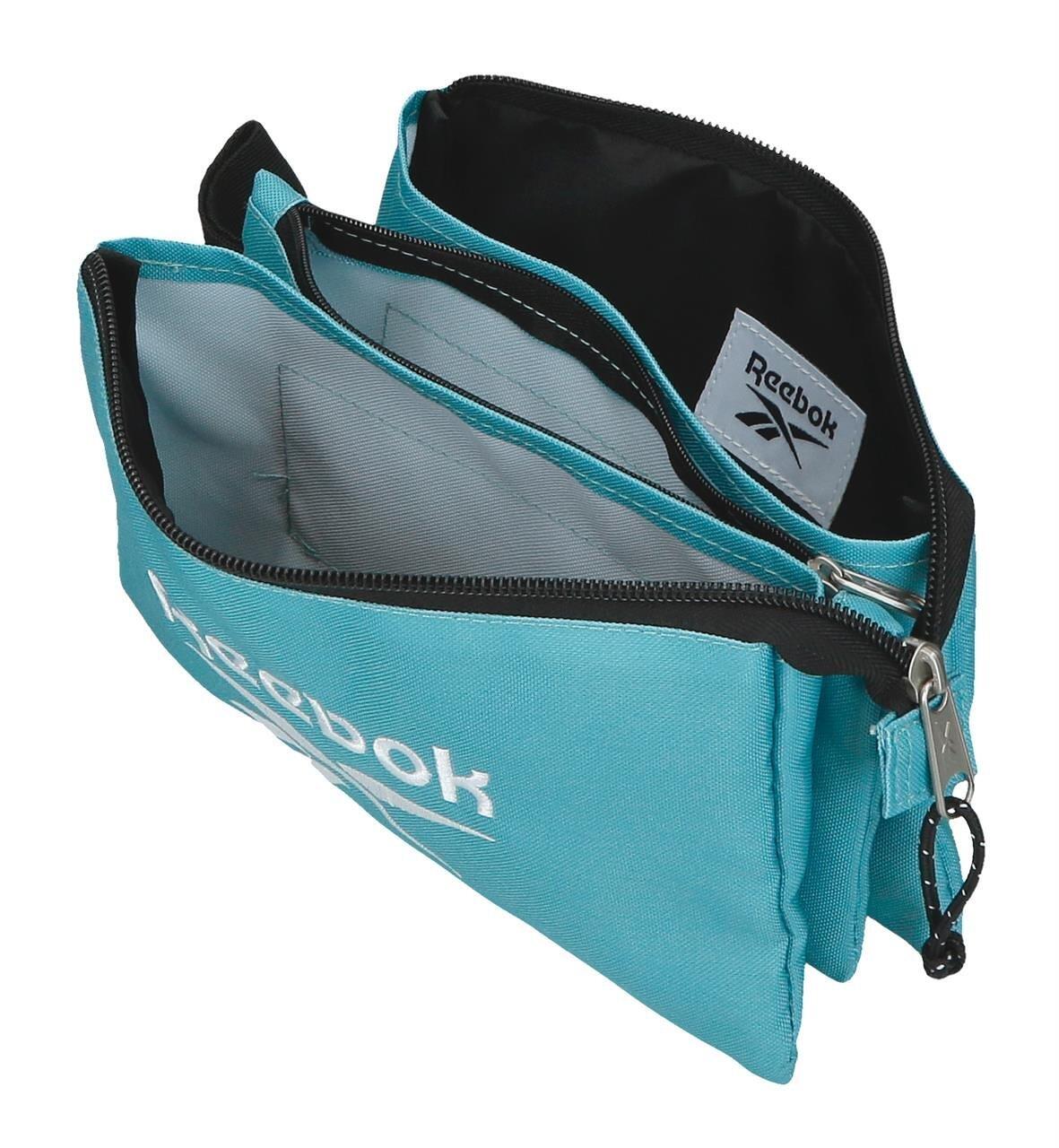 Estojo três compartimentos Reebok Boston Turquesa 3/5