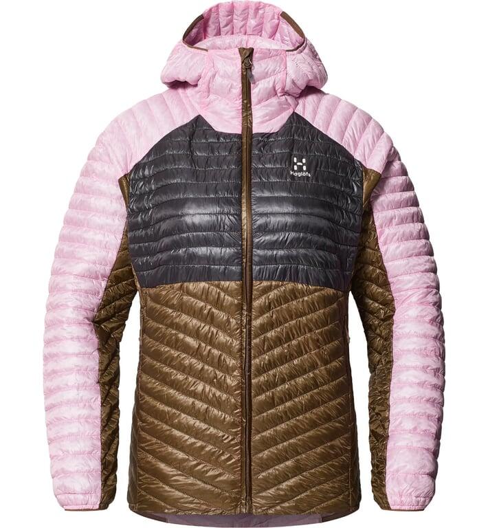HAGLOFS Kurtka ocieplana damska L.I.M Mimic Hood Women fresh pink/teak brown-S 6/7