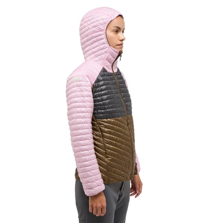 HAGLOFS Kurtka ocieplana damska L.I.M Mimic Hood Women fresh pink/teak brown-S 4/7