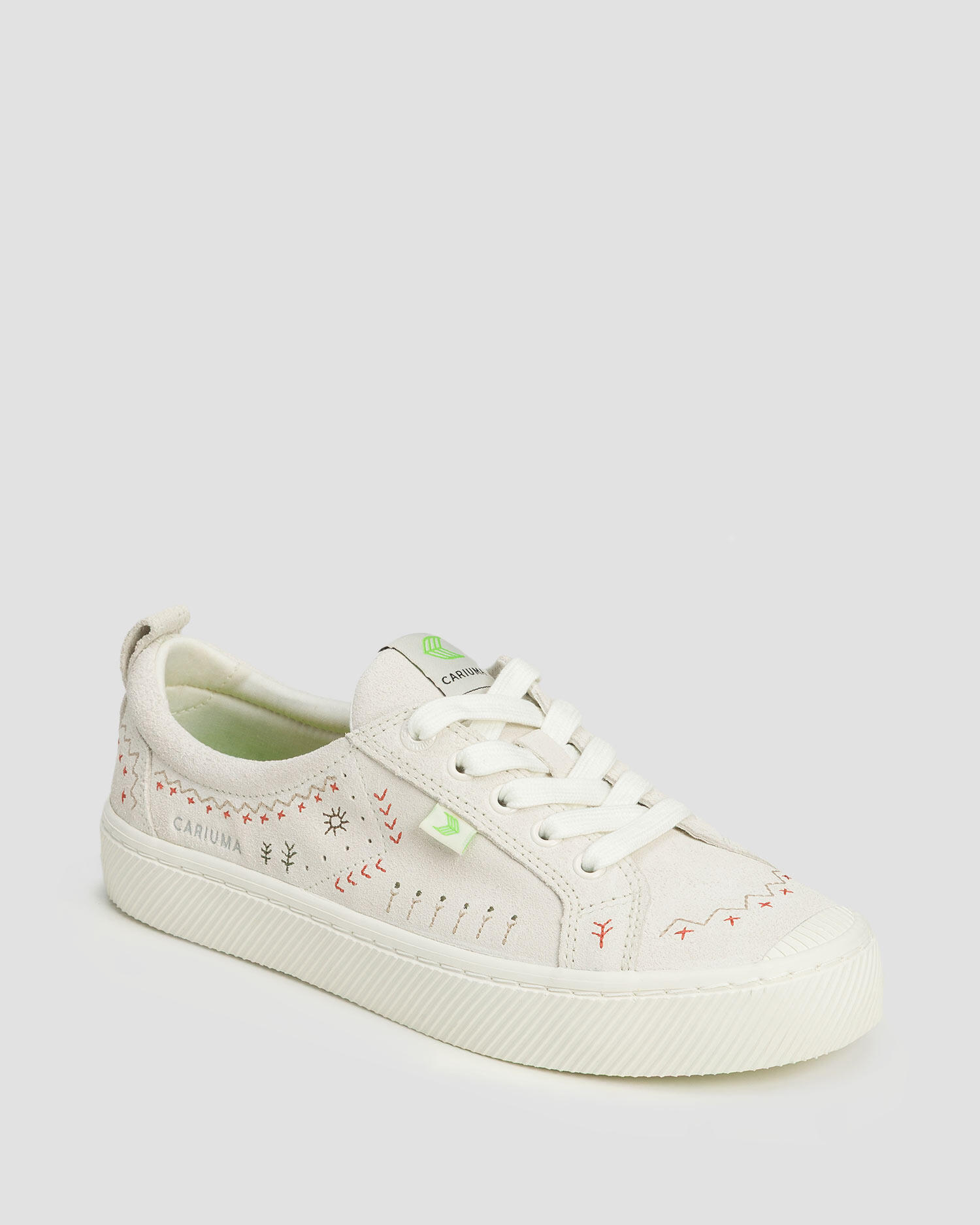 Trampki ze skóry zamszowej Cariuma OCA Suede Smoke White Embroidered