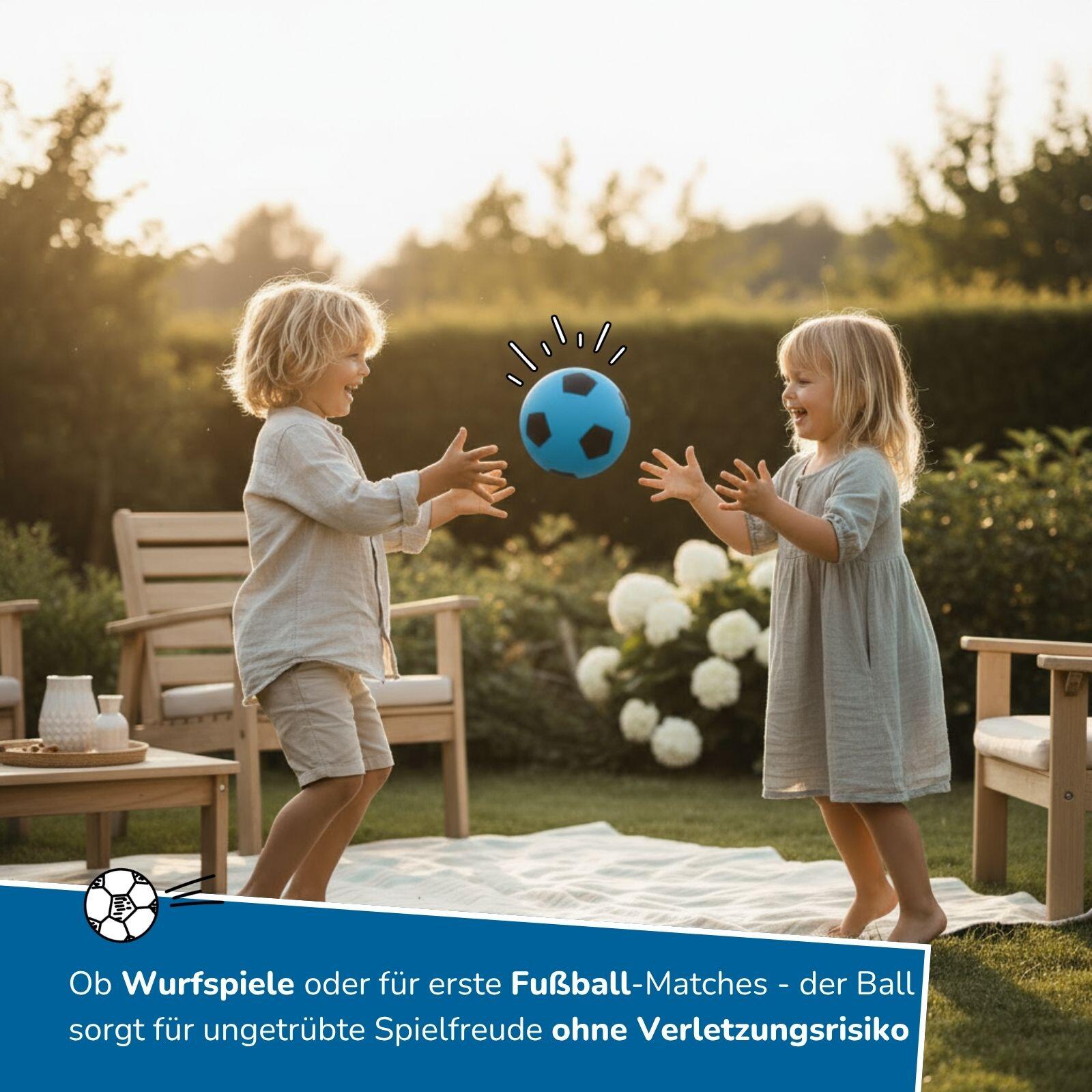 Schaumstoffball & XXL-Würfel im Set, blau, sicherer Spielspaß drinnen & draußen 5/7