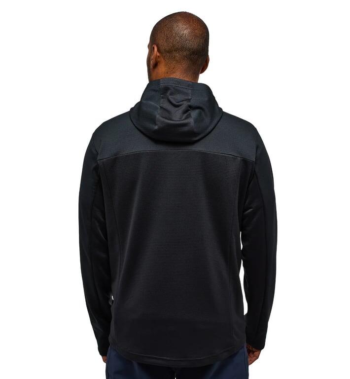 HAGLOFS Bluza męska Lark Mid Hood Men true black-M 2/7