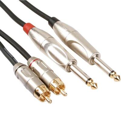 Abi cavo audio 5 m - 2x RCA a 2x jack 635 mm mono