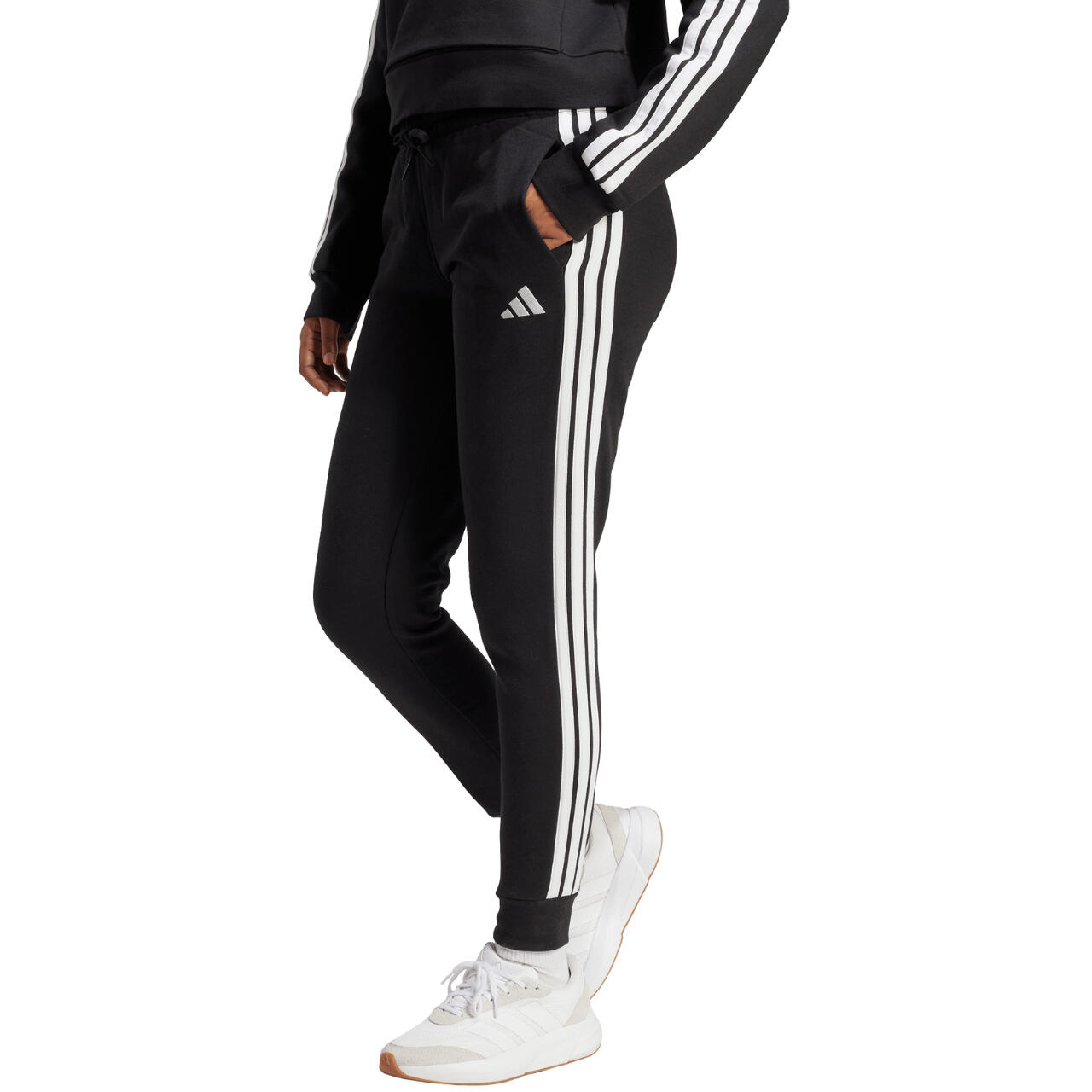 adidas Essentials 3-Stripes Fleece Slim donna 1/6