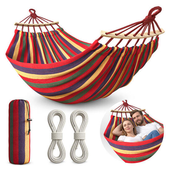 Ogrodowy hamak turystyczny dwuosobowy MOUNTAIN GOAT 260x150