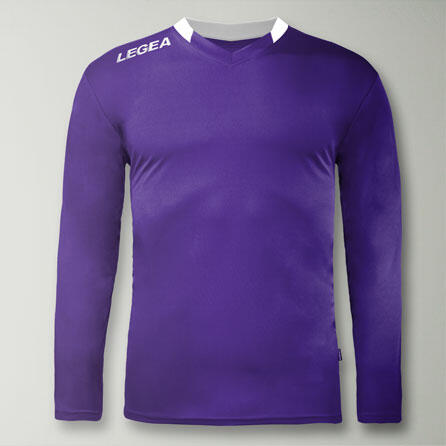 Homme Football Maillot Longue Manche Violet-Blanc Modèle Monaco ML 2/5