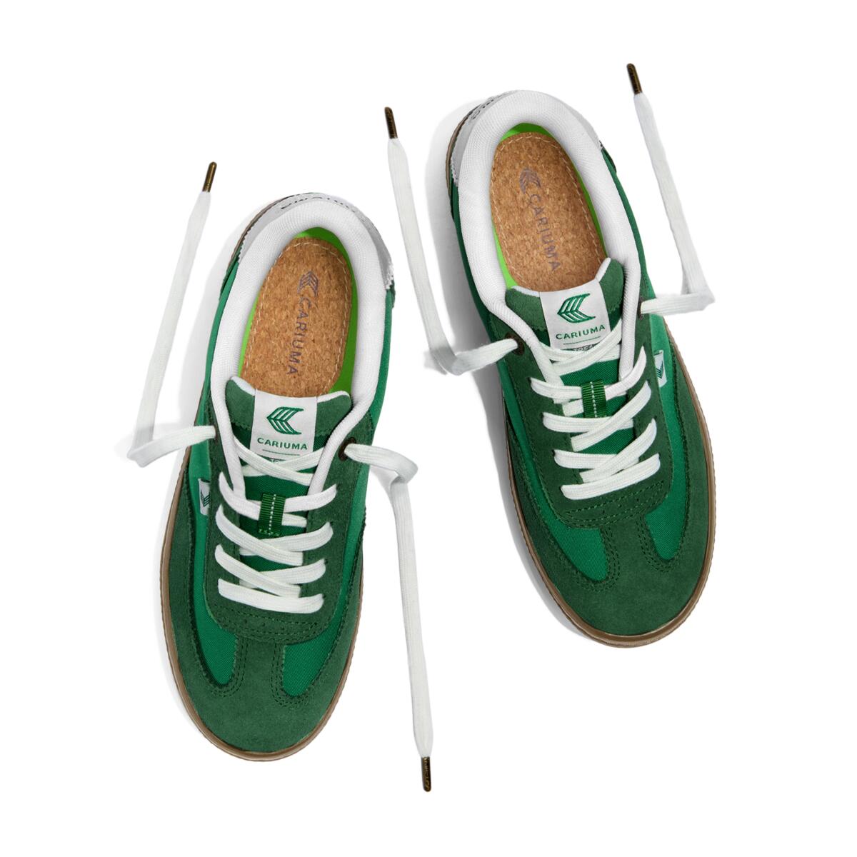 Sneakersy skórzane Cariuma TOCA Nylon And Suede Gum Green 5/5