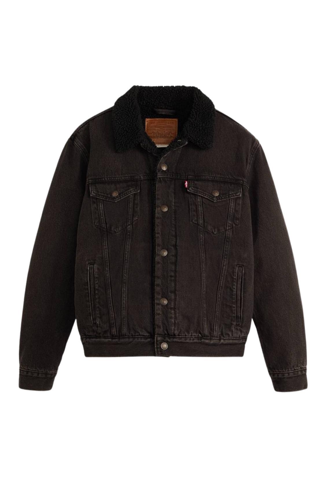 Giacca trucker uomo in denim e pile 4/5