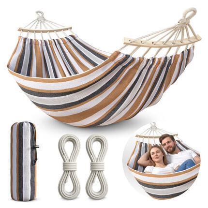 Ogrodowy hamak turystyczny dwuosobowy MOUNTAIN GOAT 260x150