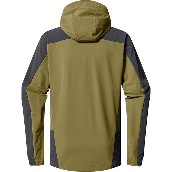HAGLOFS Kurtka softshell męska MORAN SOFTSHELL HOOD MEN olive green/magnetite-L 2/2