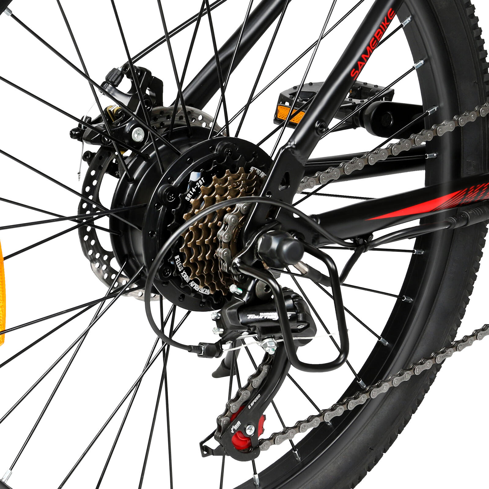 Bicicleta de montaña eléctrica SAMEBIKE EBE2, batería extraíble de 36 V y 13 Ah 7/7