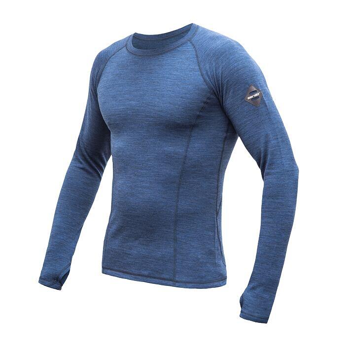 SENSOR Koszulka męska Merino Bold Tee LS Men cool blue-L 6/6