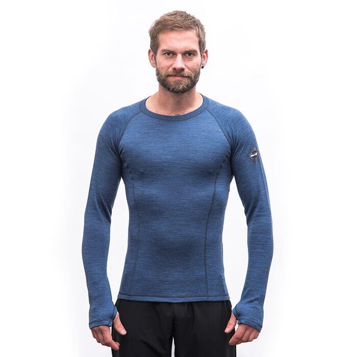 SENSOR Koszulka męska Merino Bold Tee LS Men cool blue-L 3/6