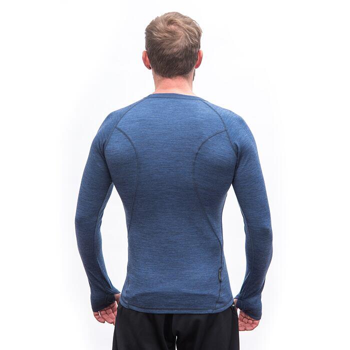 SENSOR Koszulka męska Merino Bold Tee LS Men cool blue-L 2/6