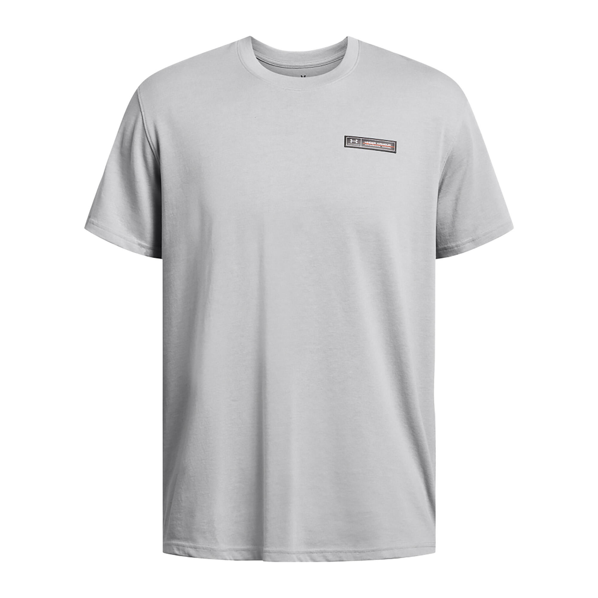 Herren T-Shirt Under Armour HW Armour Label mod gray medium heather/schwarz 6/6