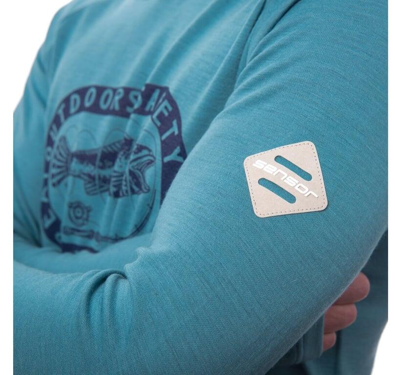 SENSOR Bluza męska Merino Upper Outdoors Men Hoodie mint blue-XL 4/5